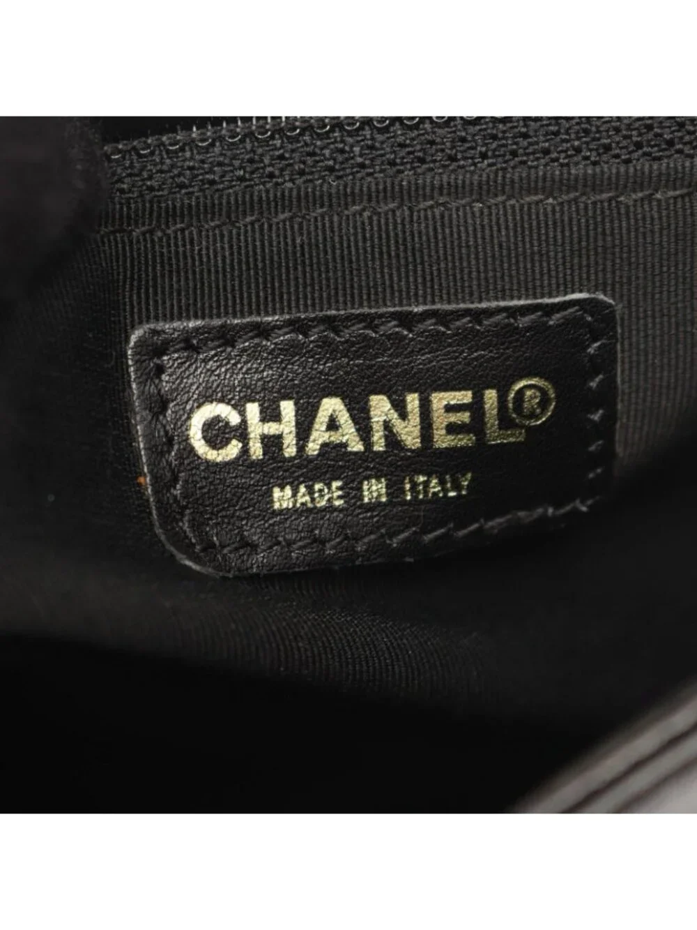Chanel Shoulder Bag Choco Bar Black Lambskin CC Logo